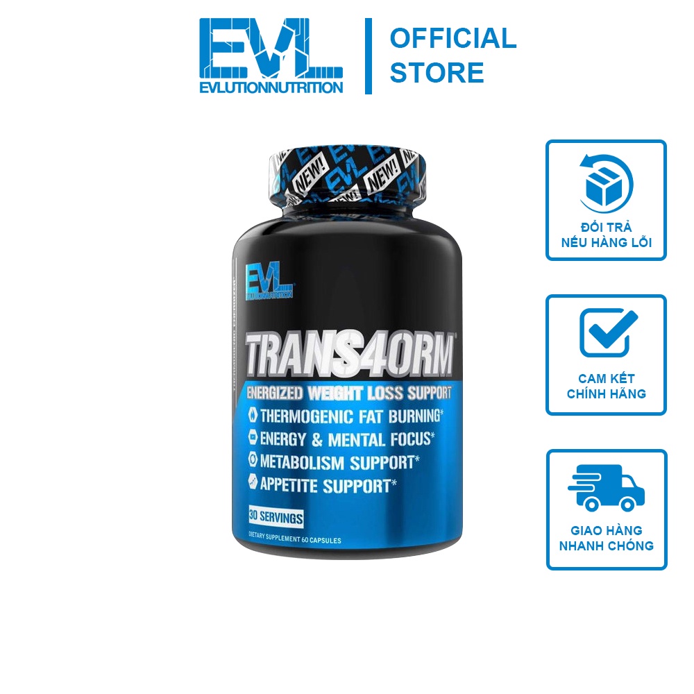 Viên Uống Hỗ Trợ Đốt Mỡ Giảm Cân Nhanh Evlution Trans4orm 120 Viên