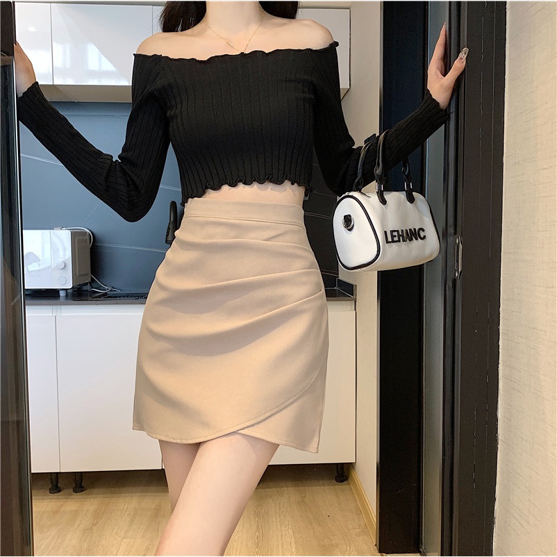 SUXI Chân Váy Lưng Cao Dáng Ôm Quyến Rũ Thời Trang Hàn Quốc Cho Nữ