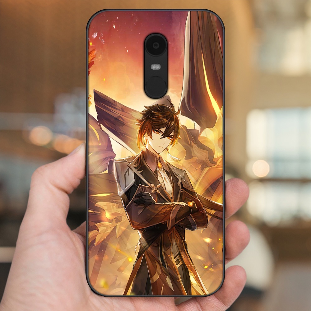 Ốp lưng Xiaomi Redmi 5 Plus viền đen in hình Zhongli Genshin Impact