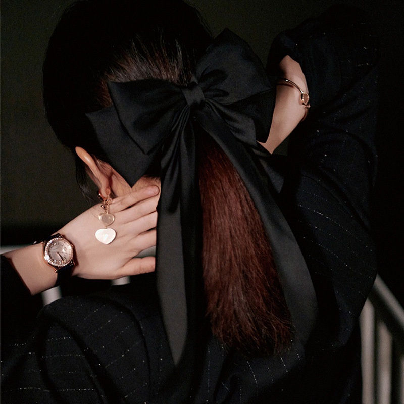 Kẹp Tóc Nơ Đen Siêu Lớn 2022