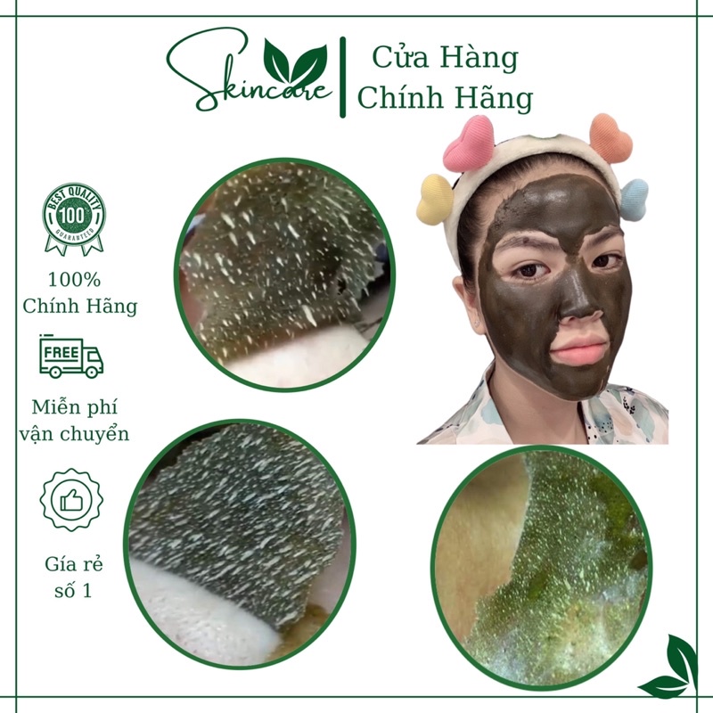 2 Hộp size lớn bột lột mụn matcha trà xanh lột mụn tận gốc, cung cấp collagen cho da