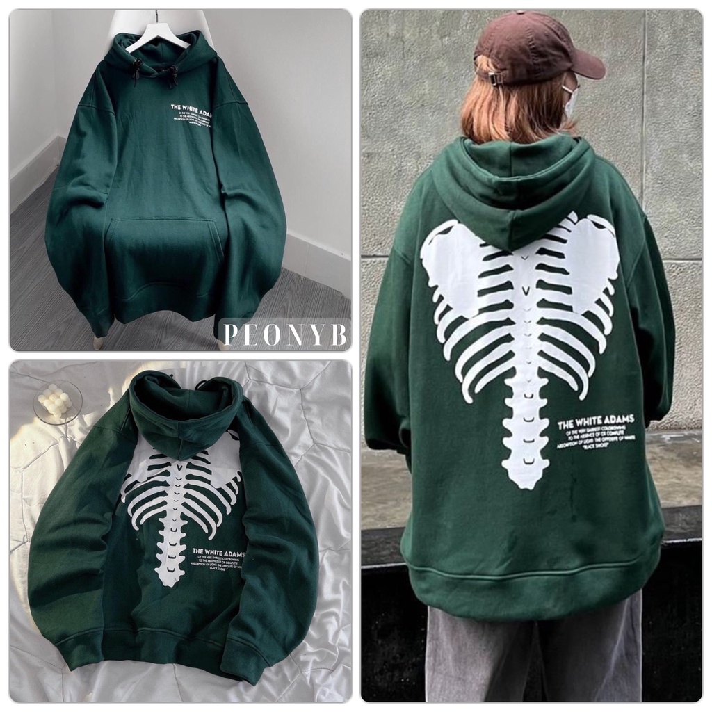 Áo hoodie nam nữ, Áo khoác nỉ hodie hình bộ xương mặc đôi đi chơi, đi học
