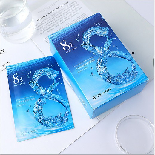 Combo 5 mặt nạ giấy dưỡng da, mặt nạ Cup Water dưỡng ẩm giúp da mềm mượt, trắng sáng  E'yearn - SPU079