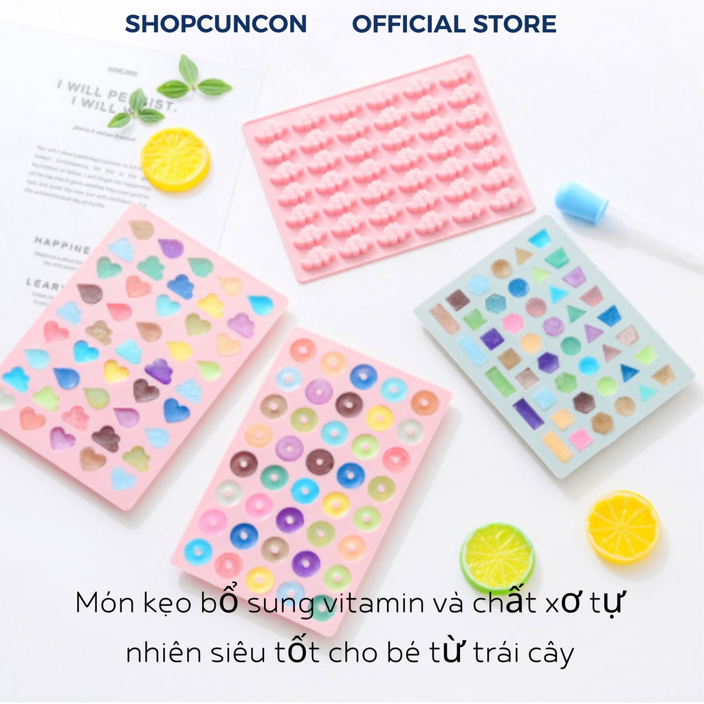 Khuôn làm kẹo dẻo cho bé bằng sillicon dẻo chịu nhiệt cao, khuôn sillicon làm kẹo chipchip