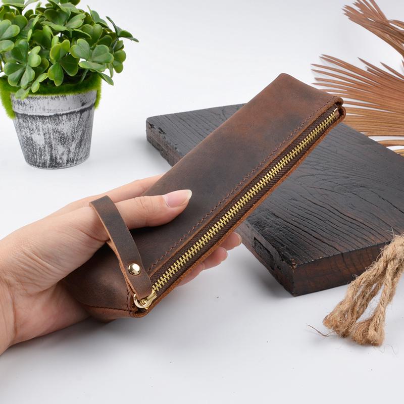 Túi đựng bút da phong cách vintage