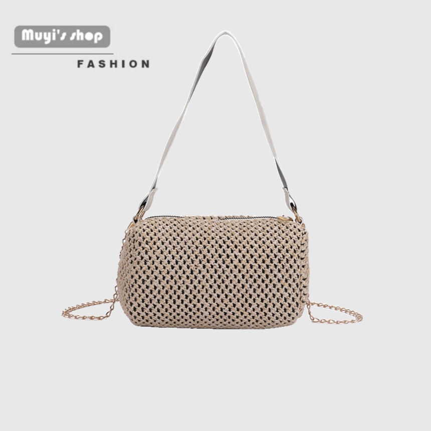 Túi Cói Xách Tay Phong Cách Hàn Quốc Thanh Lịch Dành Cho Nữ