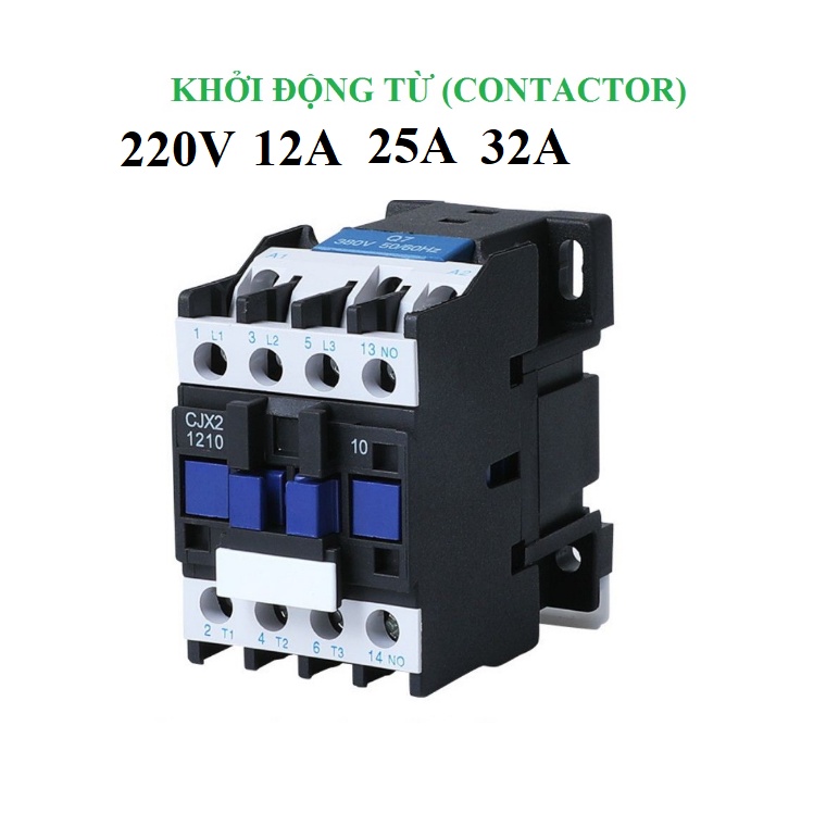 Khởi động từ 1P 220V CJX2 12A 25A 32A độ bền cao contactor