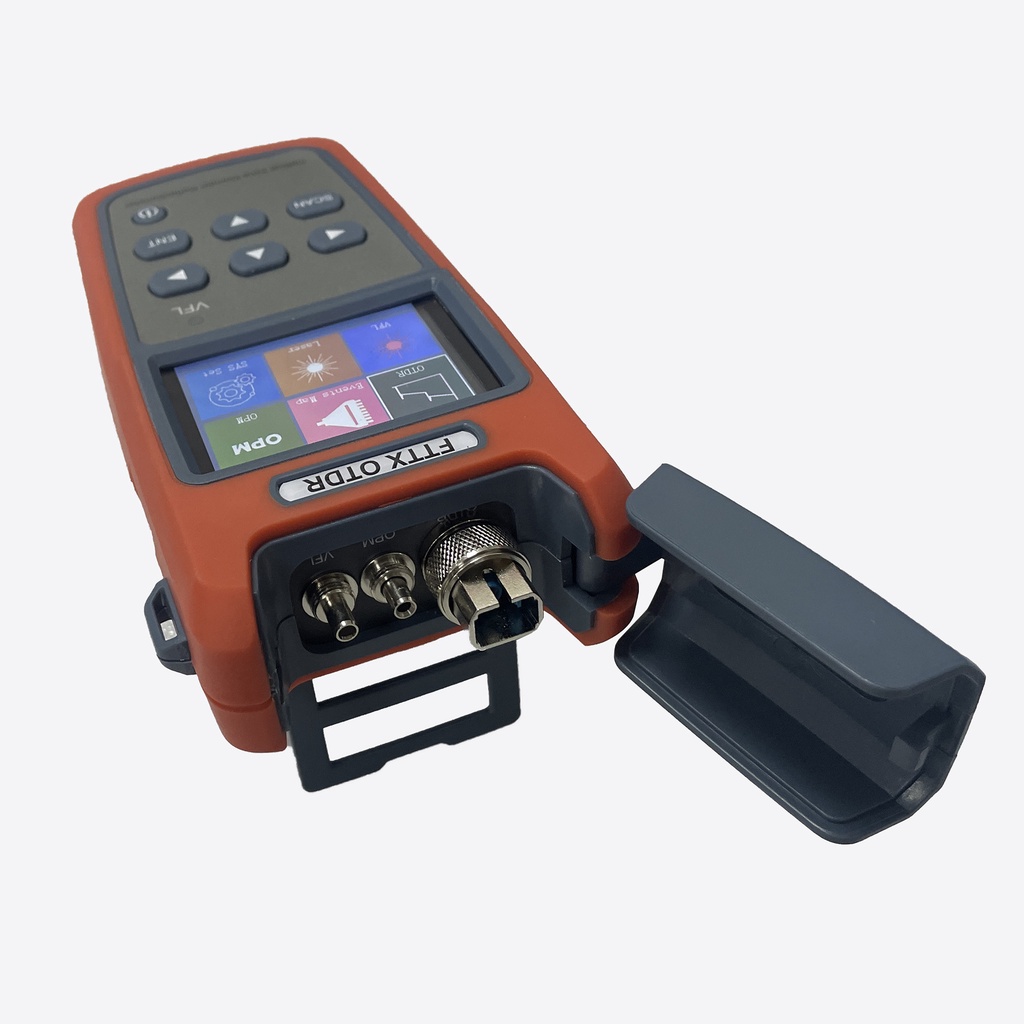 Máy đo OTDR Mini cầm tay,chế độ 5 IN 1: đo điểm đứt, suy hao, soi quang, đo công suất, lưu tập tin đo