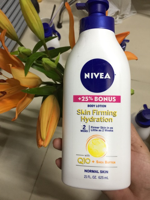 Sữa dưỡng thể Nivea body lotion Q10 dưỡng da chống lão hoá và chảy xệ 625 mL - USA