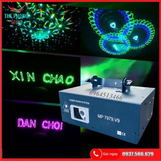 Đèn Laser MP 7979 Đèn Laser Bay Phòng Chiếu Hình Đi Cảnh Đẳng Cấp 3D Hơn 1000 Hiệu Ứng