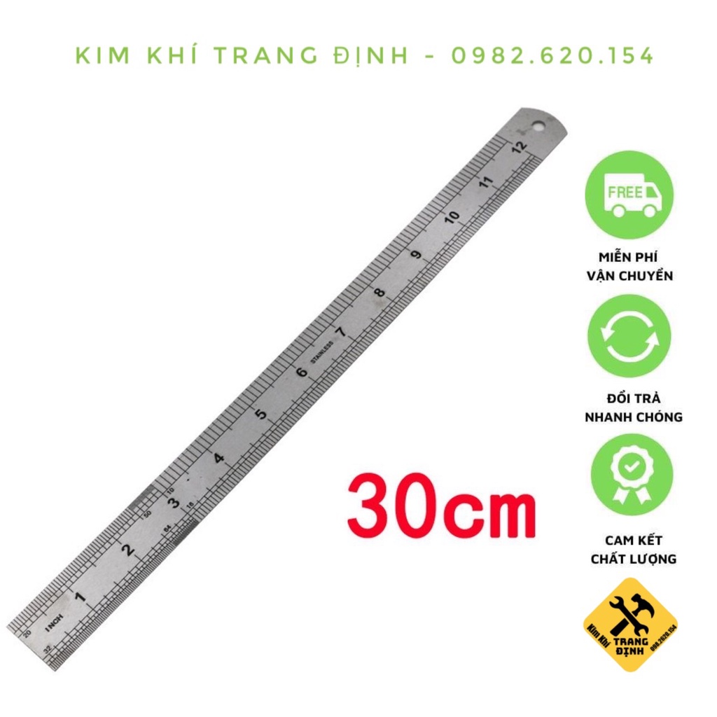 Thước Kẻ Sắt 30cm (Thước Lá)