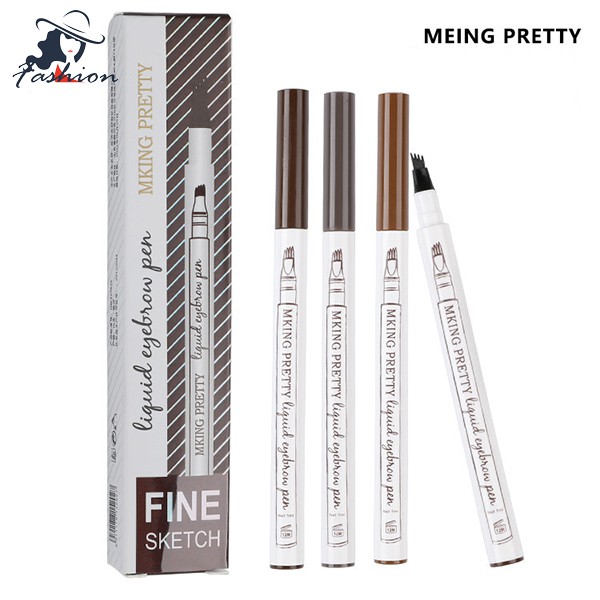 [Hàng mới về] Bút kẻ lông mày dạng phẩy sợi với đầu bút phân thành 4 nhánh chống nước chống nhòe tiện dụng | BigBuy360 - bigbuy360.vn