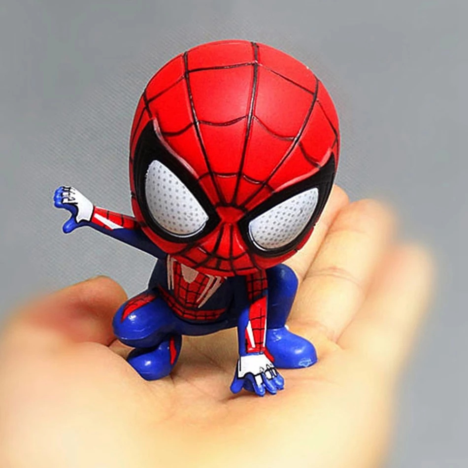 DISNEY Mô Hình Người Nhện Marvel Trang Trí Bánh Kem Bằng Pvc