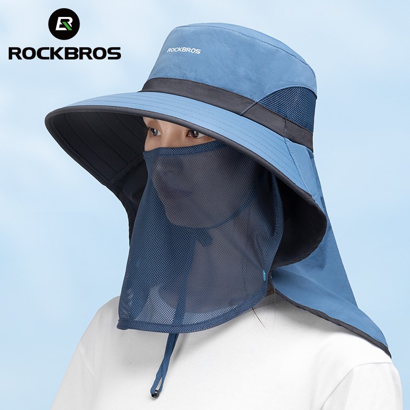 Mũ chống nắng Rockbros kèm khẩu trang thoáng khí thoải mái cho nam và nữ
