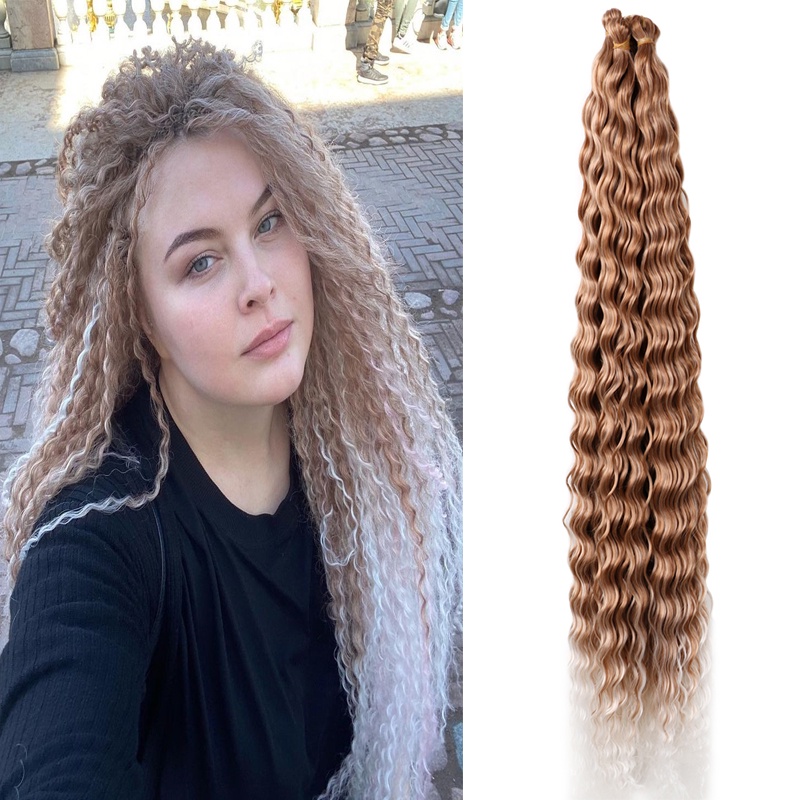 Tóc Giả Loại Dài 32" Màu Ombre Uốn Xoăn Thời Trang Cho Nữ