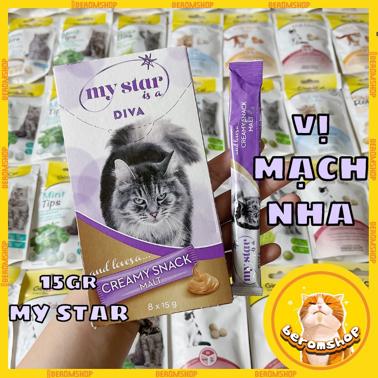 SÚP THƯỞNG CHO MÈO MY STAR IS ROCK AND DIVE 02 VỊ 15G CỰC NGON NHẬP ĐỨC GIÁ CỰC RẺ
