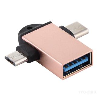 Đầu Chuyển Đổi Usb 3.0 Sang Type-C + Micro Usb Đa Năng