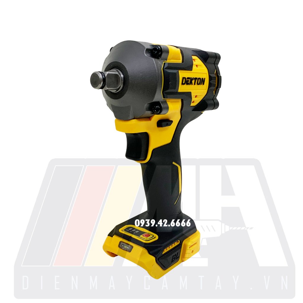 Máy Siết Bulong Dùng Pin Dekton D20-IW380NCP - Chân Pin Dewalt - Motor Brushless -Dòng Compact Wrench - Tặng Sạc
