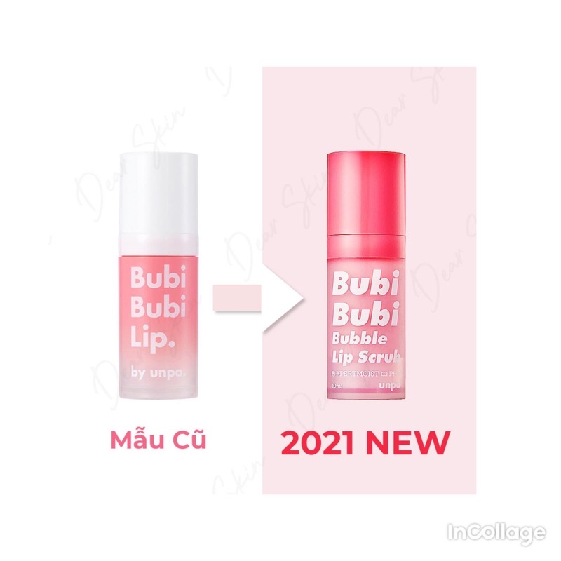 BUBI Tẩy Tế Bào Chết Môi Sủi Bọt Bubi Bubi Lip By Unpa 12ml Mẫu Mới