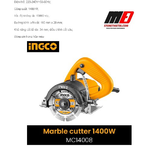 MC14008 110mm Máy cắt đá hoa cương INGCO