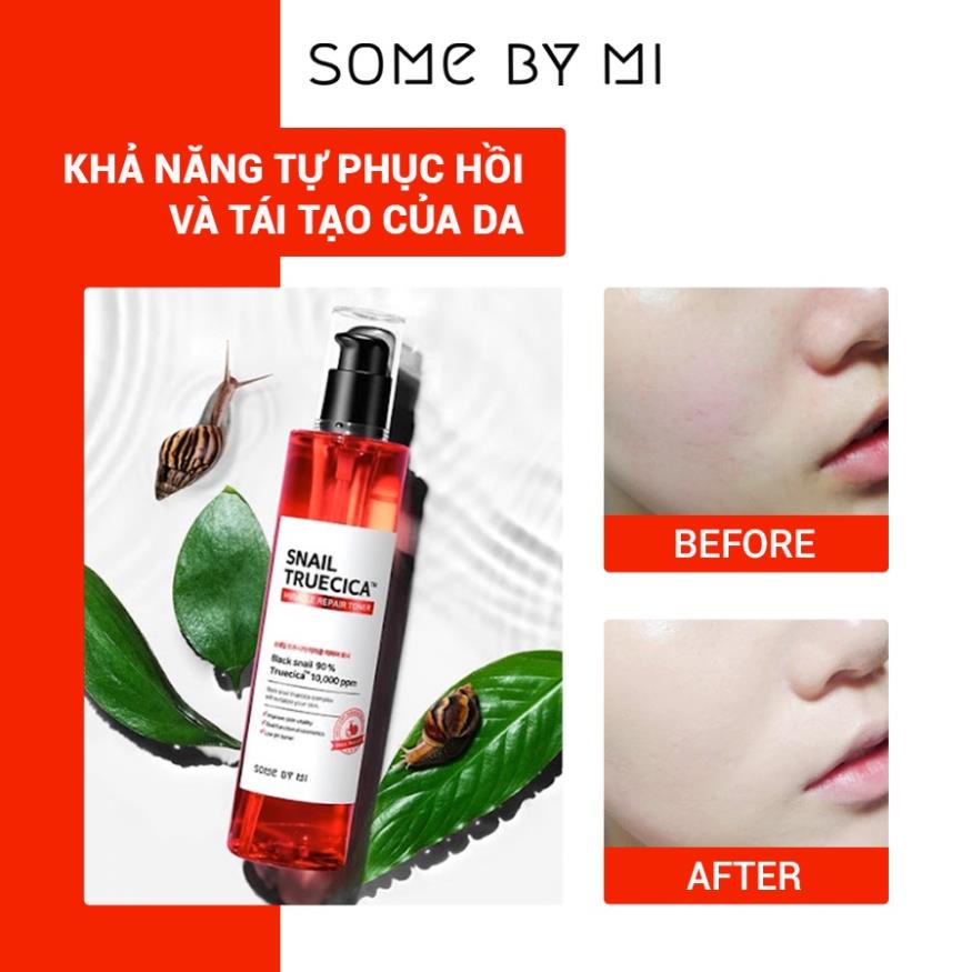 Hàng Công ty  Nước Hoa Hồng Some By Mi Snail Truecica Miracle Repair Toner 135ml