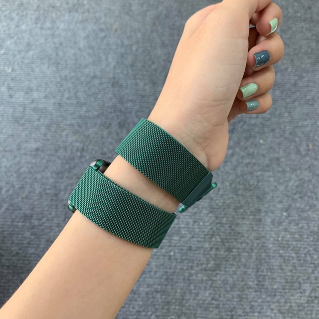 Dây thép milanese dành cho Apple watch, màu mới 2020 Midnight Green