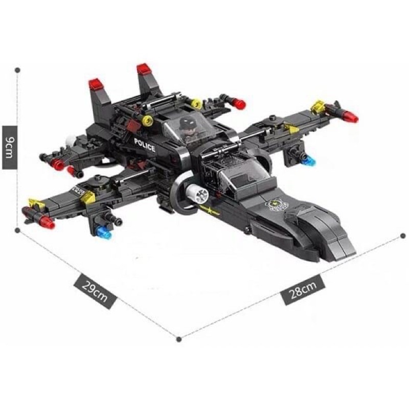 Đồ chơi lego xe cảnh sát đặc nhiệm SWAT 8 IN 3 -820 mảnh ghép ráp được 8 mô hình 3 cách chơi