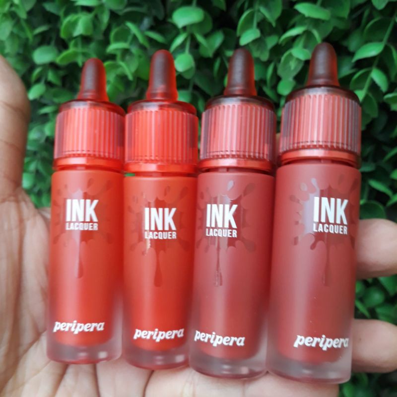 Son INK Lacquer Sẵn Hai Màu Đỏ Cam Đỏ Trầm