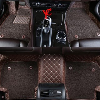 Thảm Lót Sàn Ô Tô 6D Cho Chevrolet Colorado Da PU Ô Vuông 2 Chỉ Cao Cấp