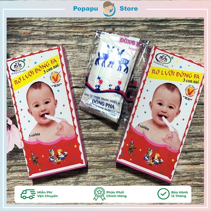 Rơ lưỡi, gạc rơ lưỡi vệ sinh lưỡi cho bé xỏ ngón Đông Fa