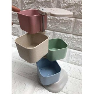 KỆ ĐỰNG GIA VỊ 4 TẦNG XOAY LÚA MẠCH