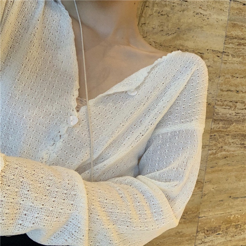 ÁO KHOÁC NHẸ LEN MỎNG CARDIGAN GÀI NÚT KL3MAU