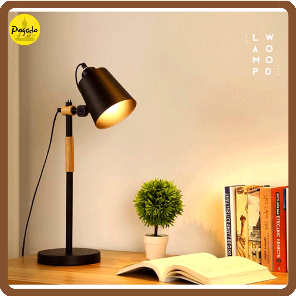 Đèn để bàn gỗ làm việc, đọc sách, decor MS01 =&gt; Follow shop để nhận mã giảm giá