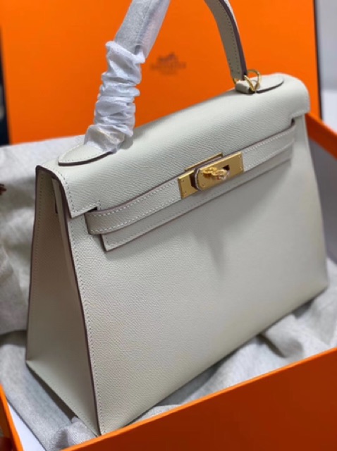 Túi Hm kelly siêu cấp màu trắng