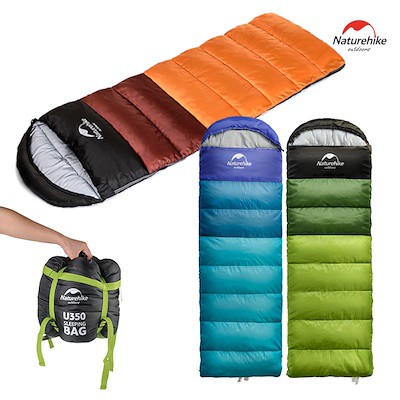 [⚡COMBO GỐI] Túi Ngủ Chính Hãng Naturehike NH15S009-D U350 Dày dặn, êm ái - Tặng Kèm Gối hổi Hơi | Hana_hanahouse