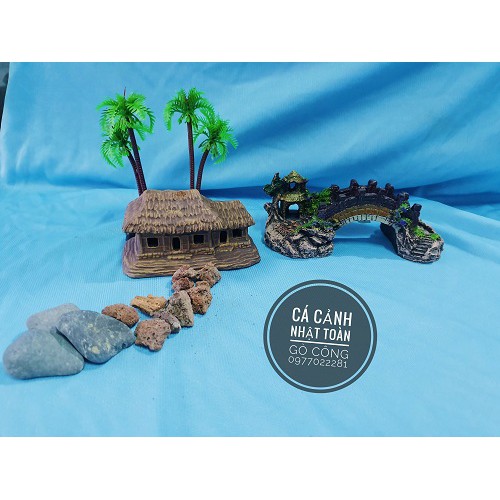 [XEM KỸ]COMBO PHỤ KIỆN TRANG TRÍ HỒ CÁ 175K HỒ 40CM TRỞ LẠI