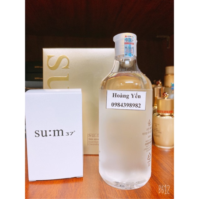 [DATE 2025] Nước Tẩy Trang Su:m37 400ml -  Su:m37 Skin Saver Essential Cleansing Water - TẶNG SỮA RỬA MẶT 100ML