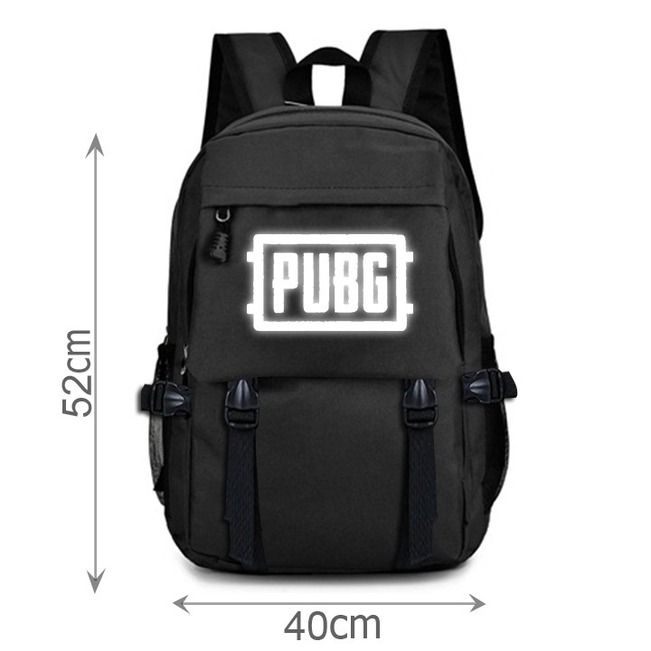 cặp PUBG phản quang, balo PUBG cao cấp - chuẩn may 3 lớp - 4 ngăn