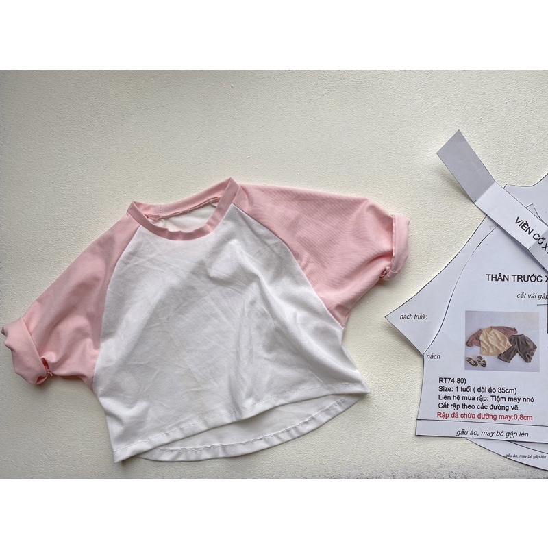 RT74_Rập giấy may áo raglan form rộng