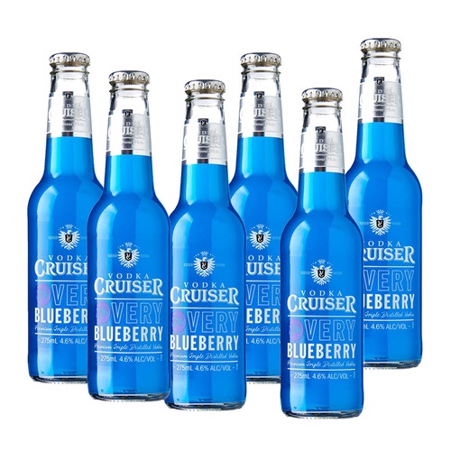 Nước trái cây lên men Vodka Cuiser Blueberry lốc 12 chai 330ml