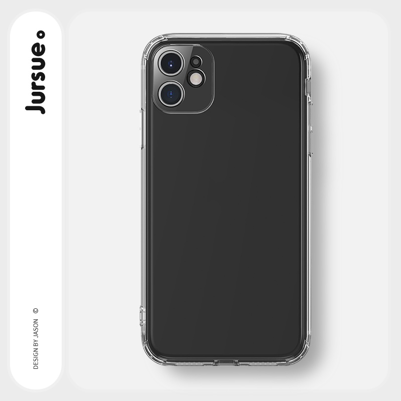 Ốp lưng JURSUE silicon mềm viền vuông chống sốc cho iPhone 13 12 11 Pro Max SE 2020 X XR XS ip 8 7 6 6S Plus Y152