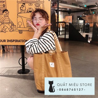 (Freeship từ 50k) (LOẠI 1) TÚI TOTE LỚN TRƠN BASIC