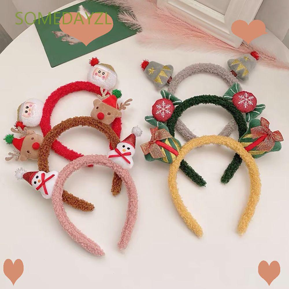 Băng đô cài tóc rửa mặt Hình Tuần Lộc / Ông Già Noel Dễ Thương Nhiều Màu Sắc Phong Cách Hàn Quốc Cho Nữ
