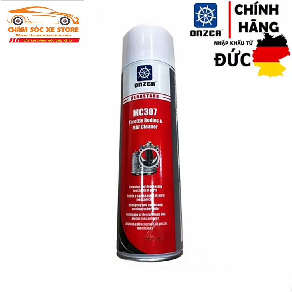 Chai xịt vệ sinh cảm biến gió(Oxy), cổ gió, họng ga Onzca MC307 Throttle Bodies & MAF Cleaner 500ml chamsocxe