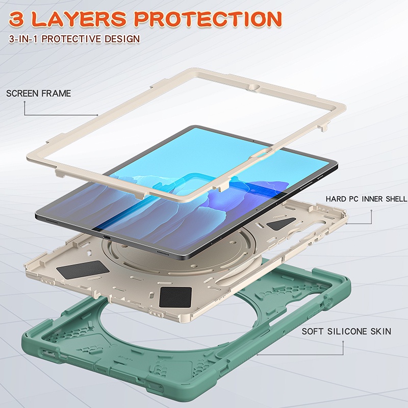 Ốp Máy Tính Bảng Chống Sốc Cho Samsung Galaxy Tab S8+ SM-X800 X806 S8 Plus 12.4" S7+ SM-T970 T975 T976 S7 FE SM-T730 T733 T735 T736