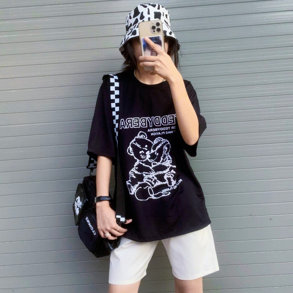 Áo thun tay lỡ form rộng unisex TeddyBera _ảnh thật tại Cò Vạc Shop | BigBuy360 - bigbuy360.vn