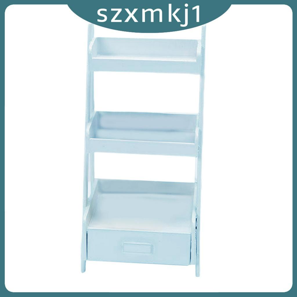 Kệ Gỗ 3 Tầng Mini Trưng Bày Chậu Hoa Trang Trí Phong Cảnh Phòng Búp Bê 1 / 12