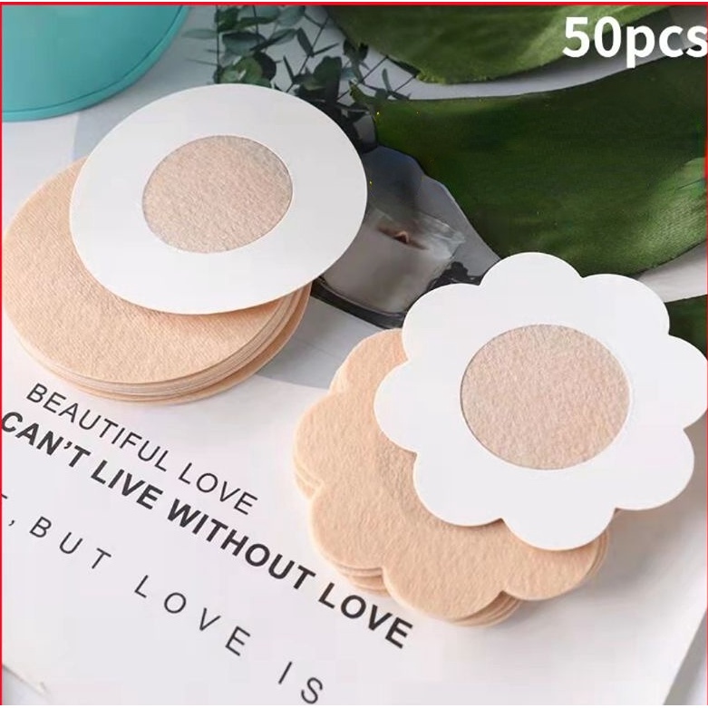 Set 50 Miếng Dán Ngực Vô Hình Dùng Một Lần Cho Nữ