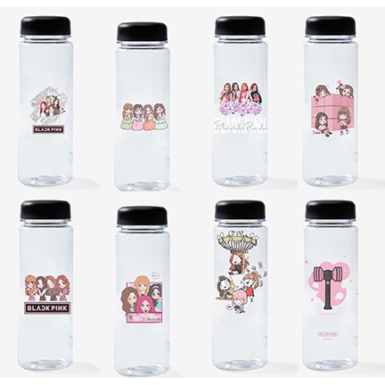 Bình nước Blackpink BNI13 hoạt hình nhựa in màu 500ml blink kpop thần tượng idol