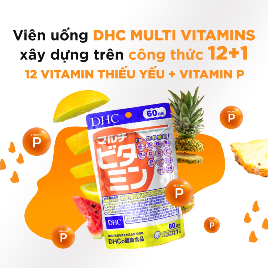 Viên Uống Vitamin Tổng Hợp DHC Multi Vitamins Cung Cấp Dưỡng Chất Giúp Cơ Thể Khoẻ Mạnh